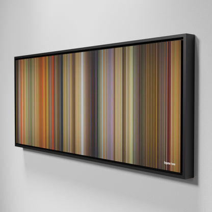 Side view of Framed Buff's of Orgazmo Frome on the wall