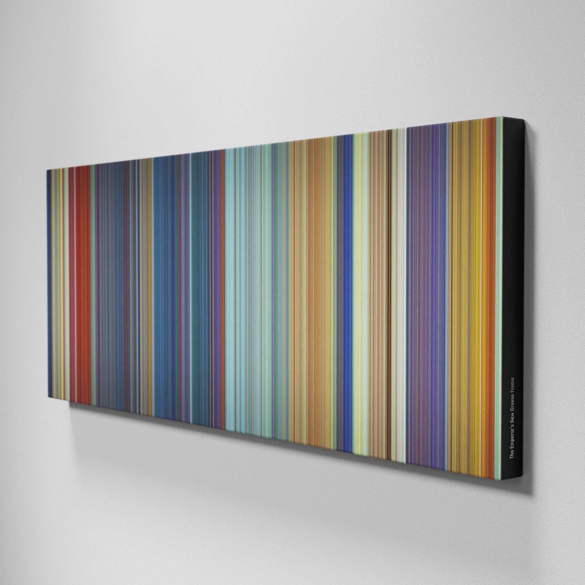 Side view of Buff's of The Emperor's New Groove Frome on the wall