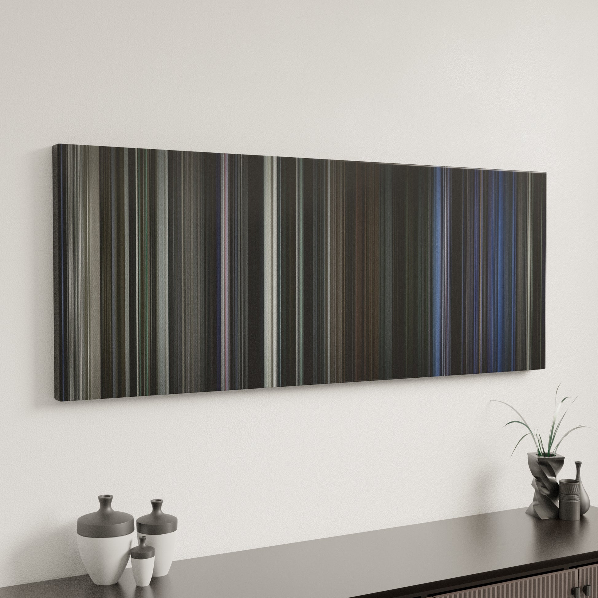 Minimal interior design with The Last Time I Committed Suicide Frome on the wall