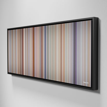 Side view of Framed Buff's of Moving Frome on the wall