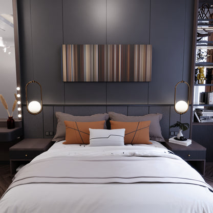 Bedroom interior with Silverado Frome on the wall