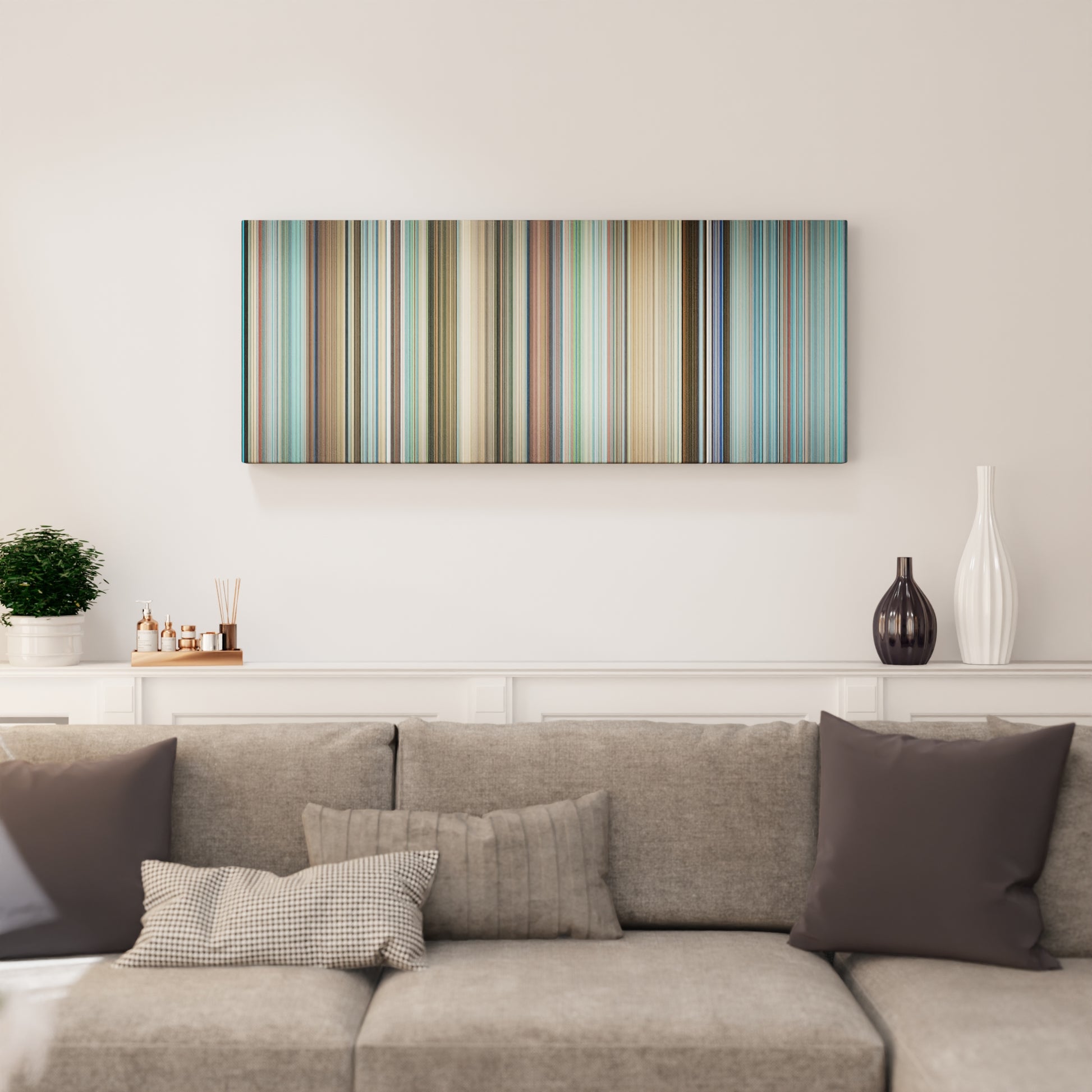 Living room interior with Porco Rosso Frome on the wall