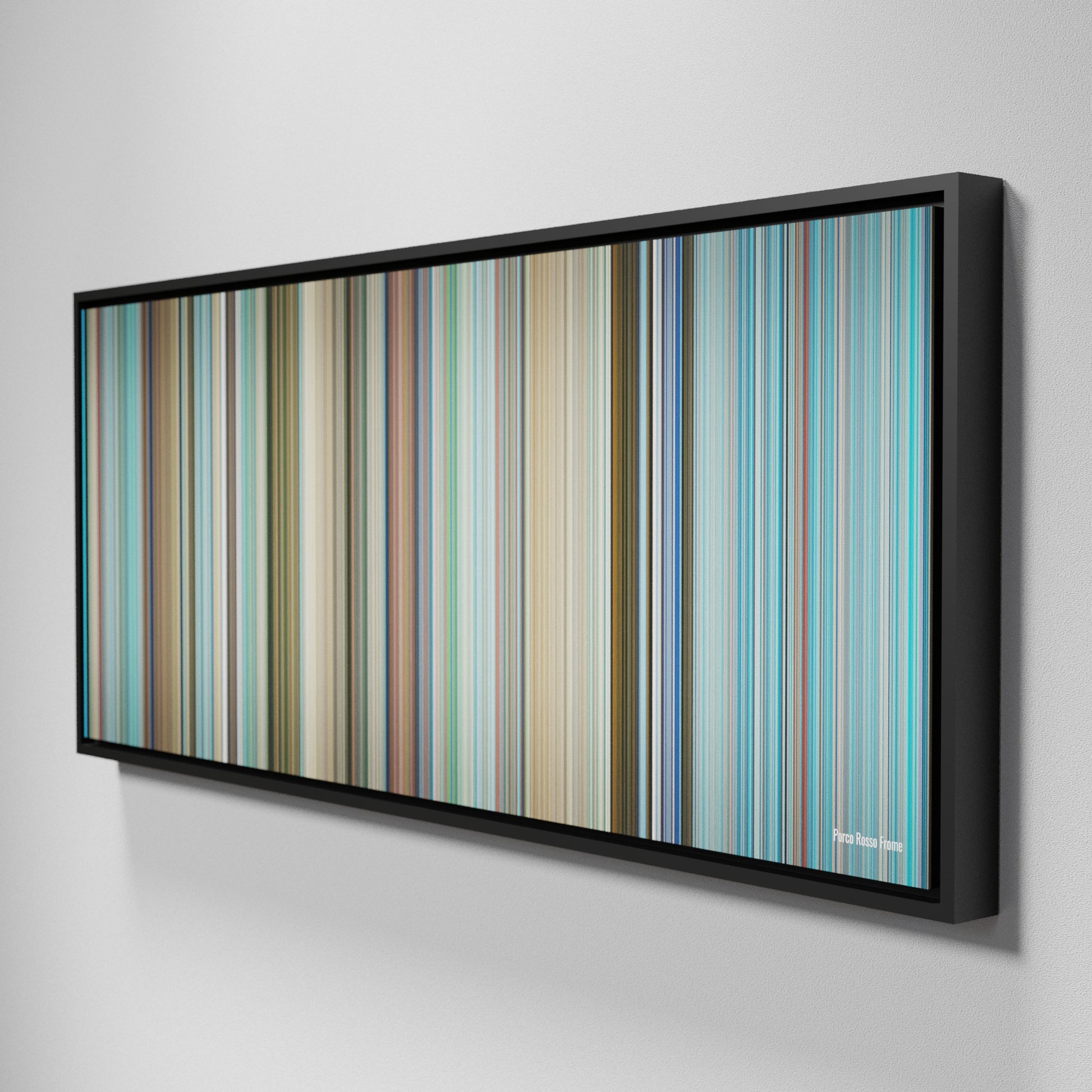 Side view of Framed Buff's of Porco Rosso Frome on the wall