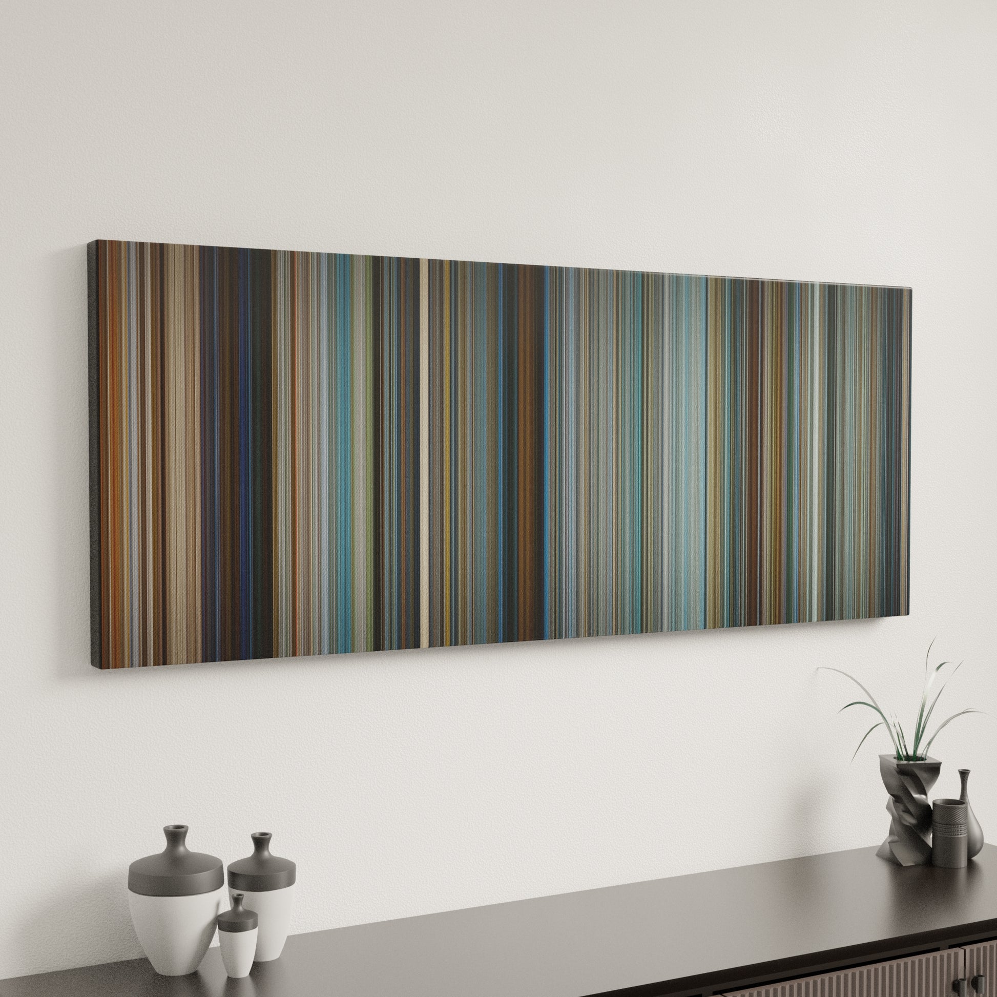 Minimal interior design with Pearl Harbor Frome on the wall