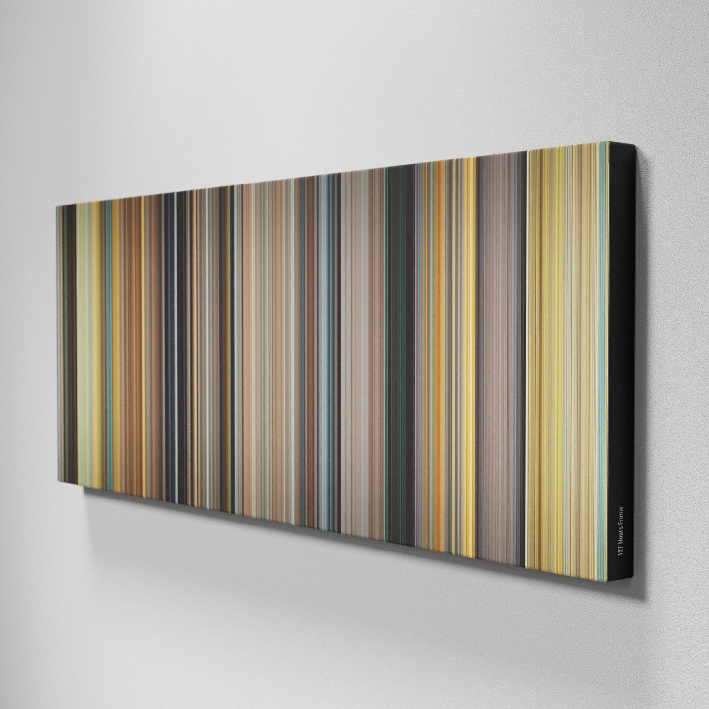 Side view of Buff's of 127 Hours Frome on the wall