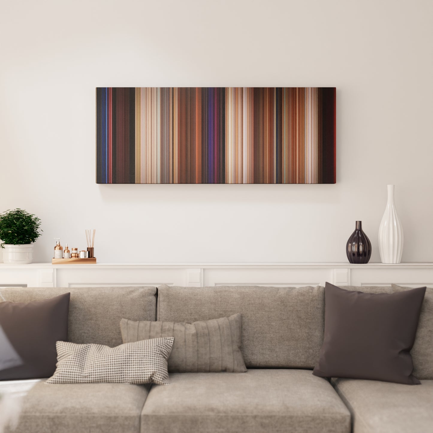 Living room interior with A Star Is Born Frome (1976) on the wall