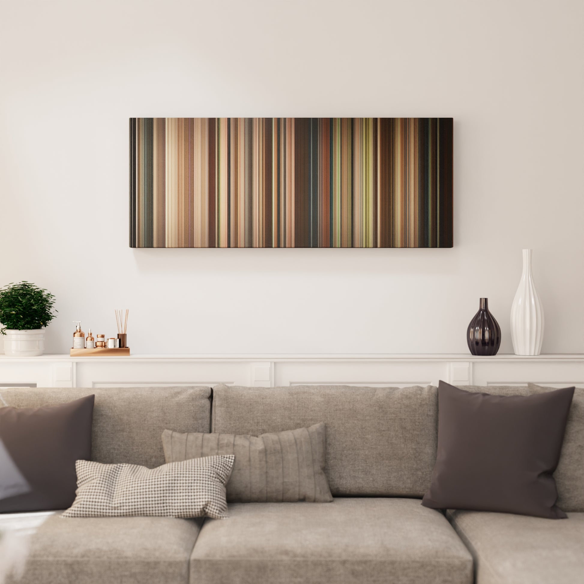 Living room interior with Marie Antoinette Frome on the wall