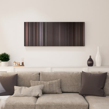 Bound canvas print in living room - film wall decor