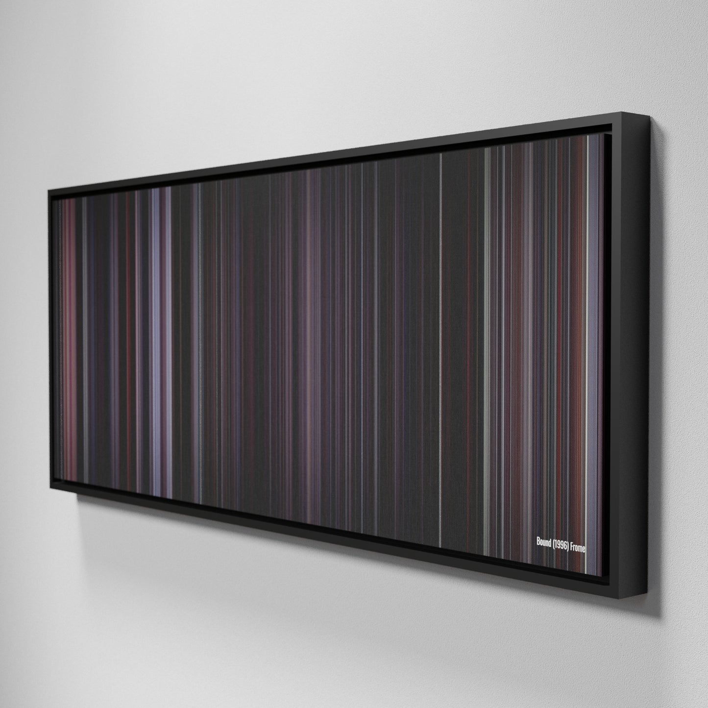 Side view of Framed Buff's of Bound Frome on the wall