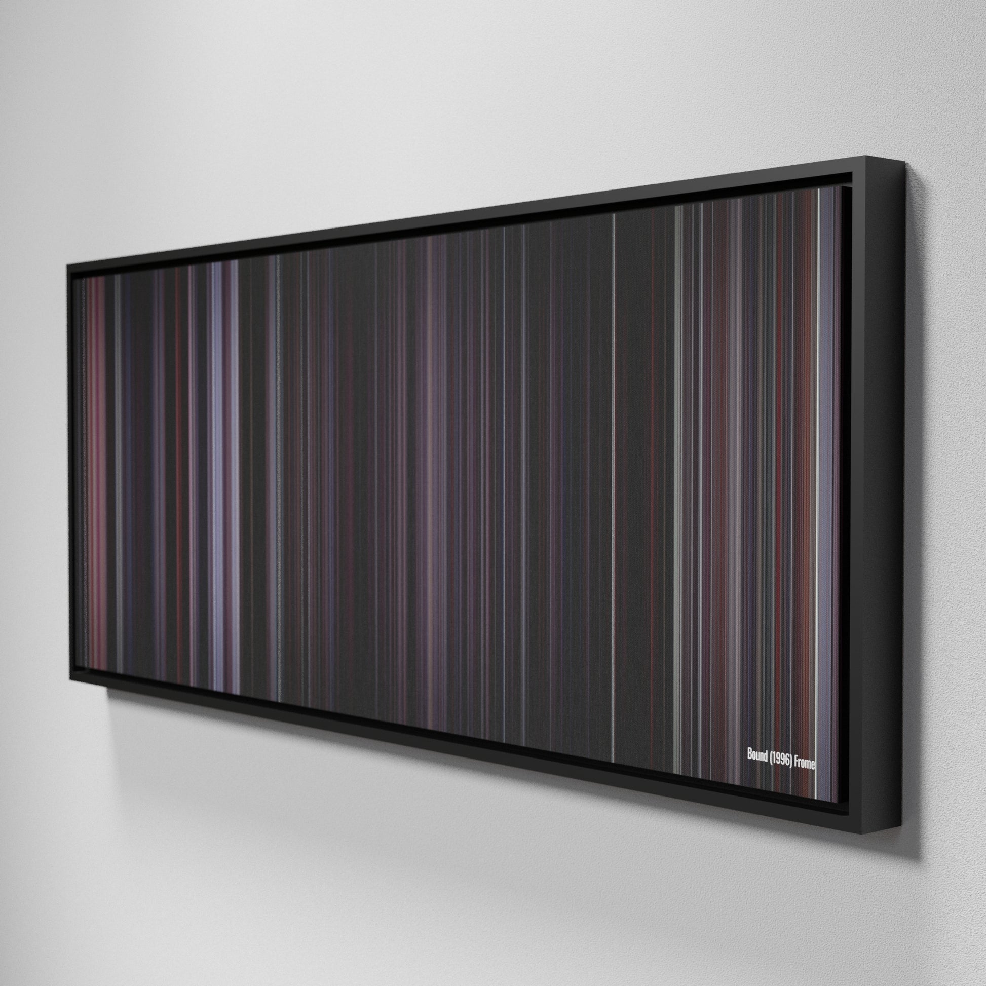 Side view of Framed Buff's of Bound Frome on the wall