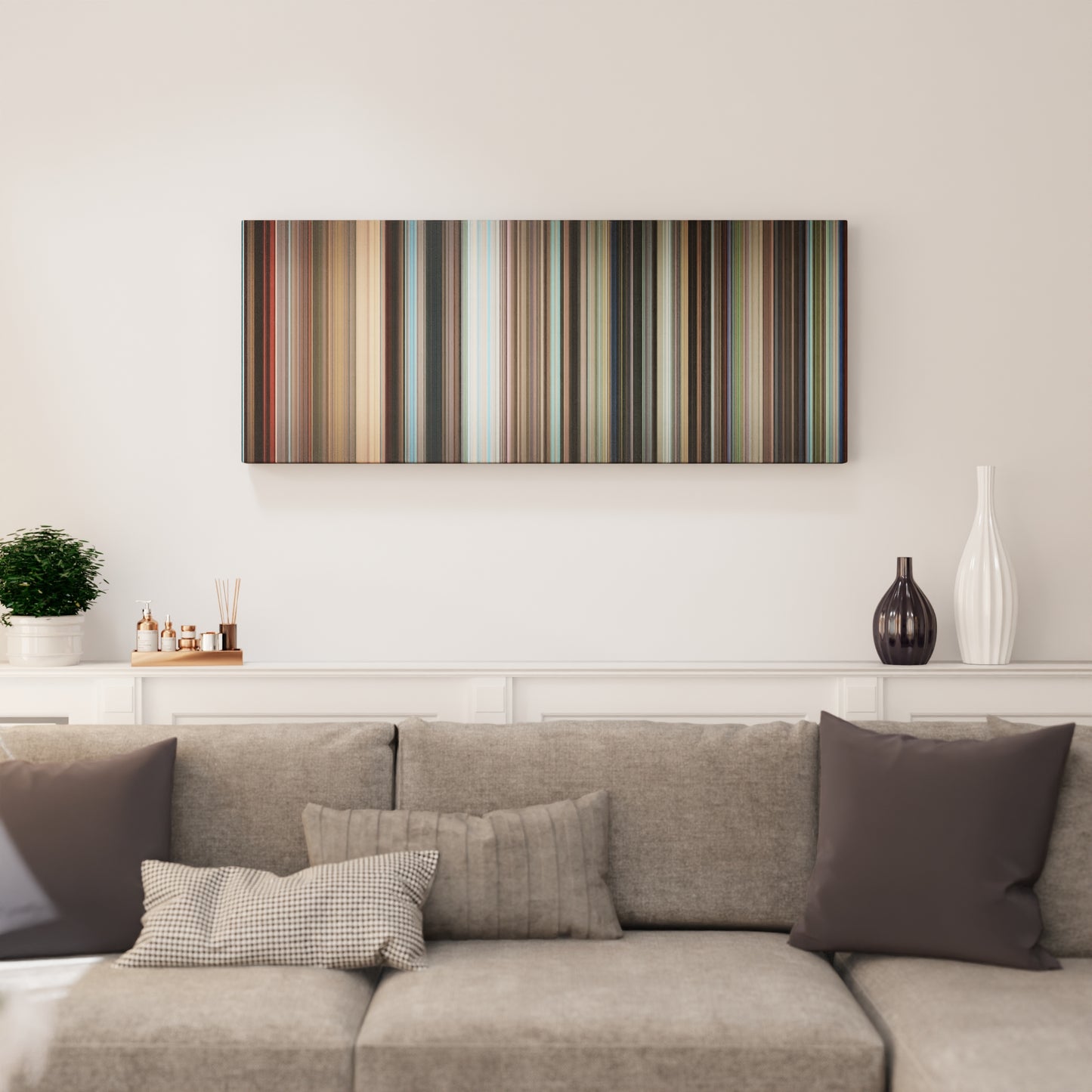 Living room interior with Grave of the Fireflies Frome on the wall