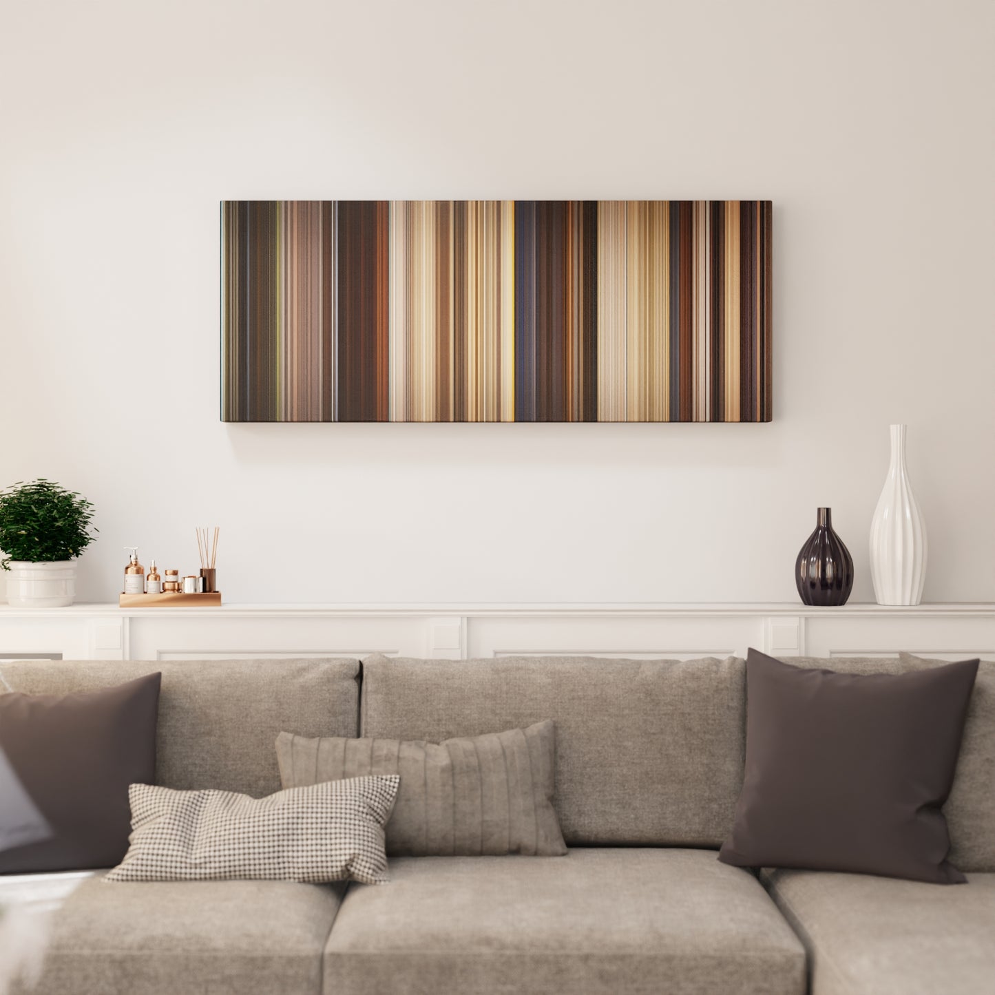 Living room interior with Indiana Jones and the Raiders of the Lost Ark Frome on the wall