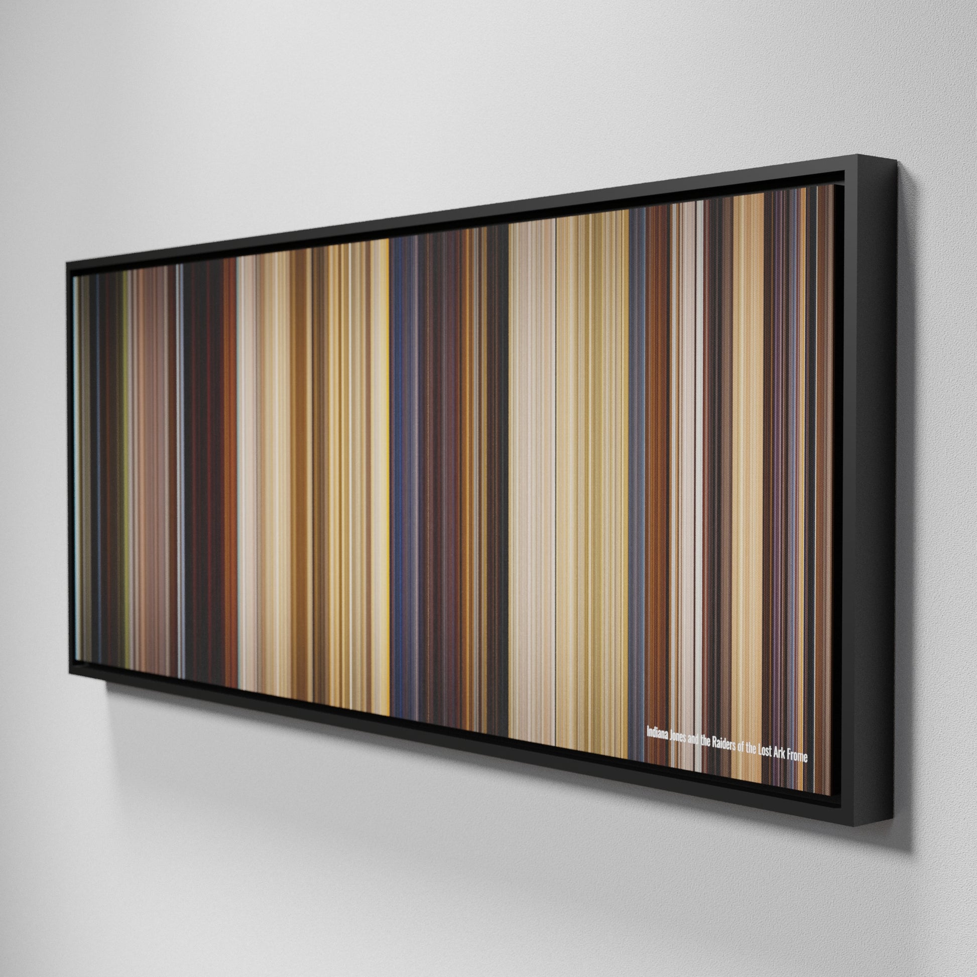 Side view of Framed Buff's of Indiana Jones and the Raiders of the Lost Ark Frome on the wall