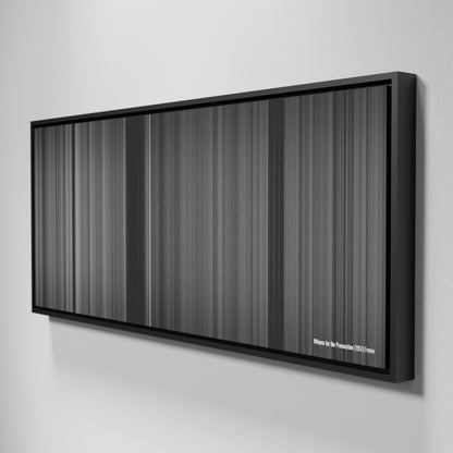 Side view of Framed Buff's of Witness for the Prosecution Frome on the wall