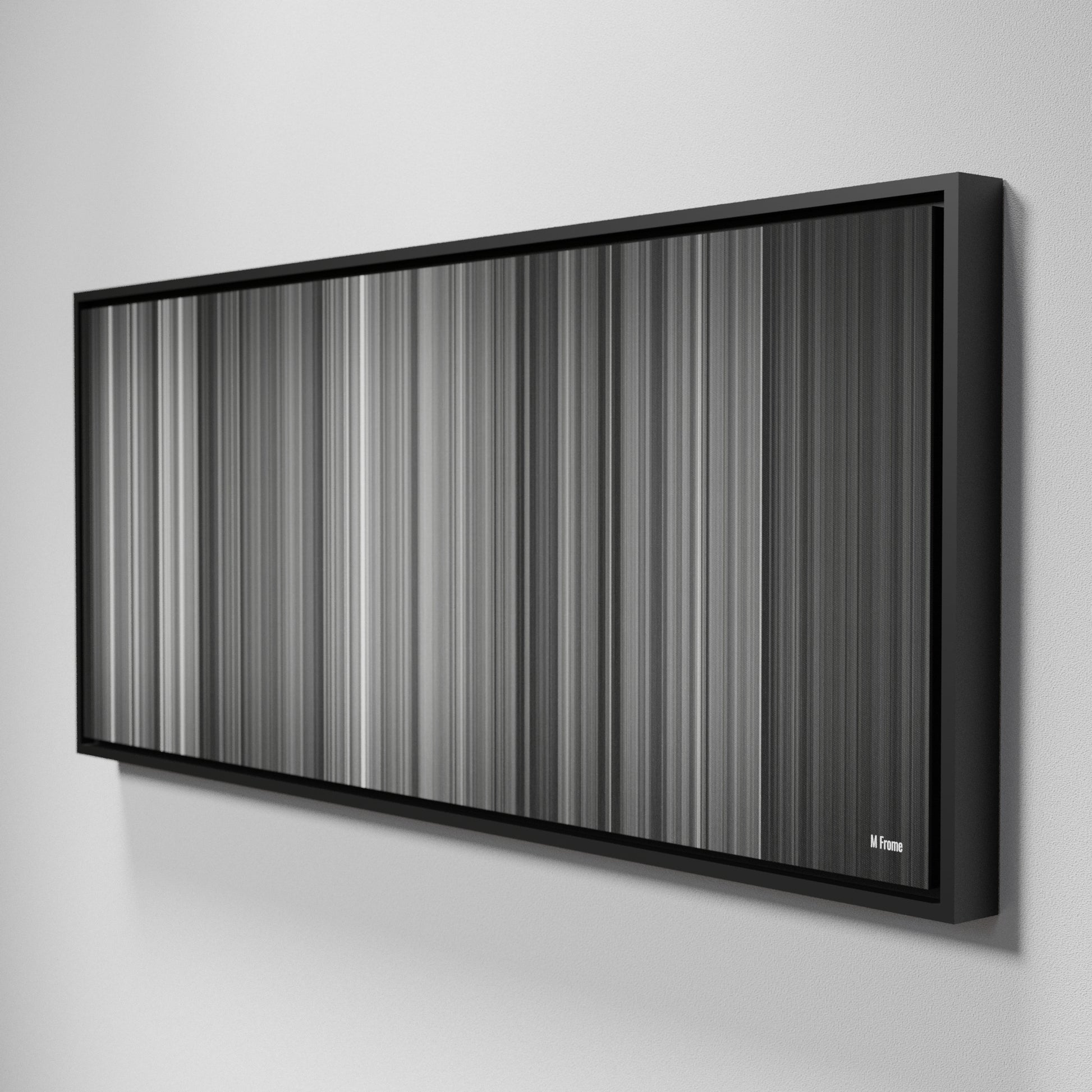 Side view of Framed Buff's of M (1931) Frome on the wall