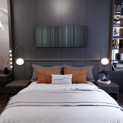 Bedroom interior with The Platform Frome on the wall