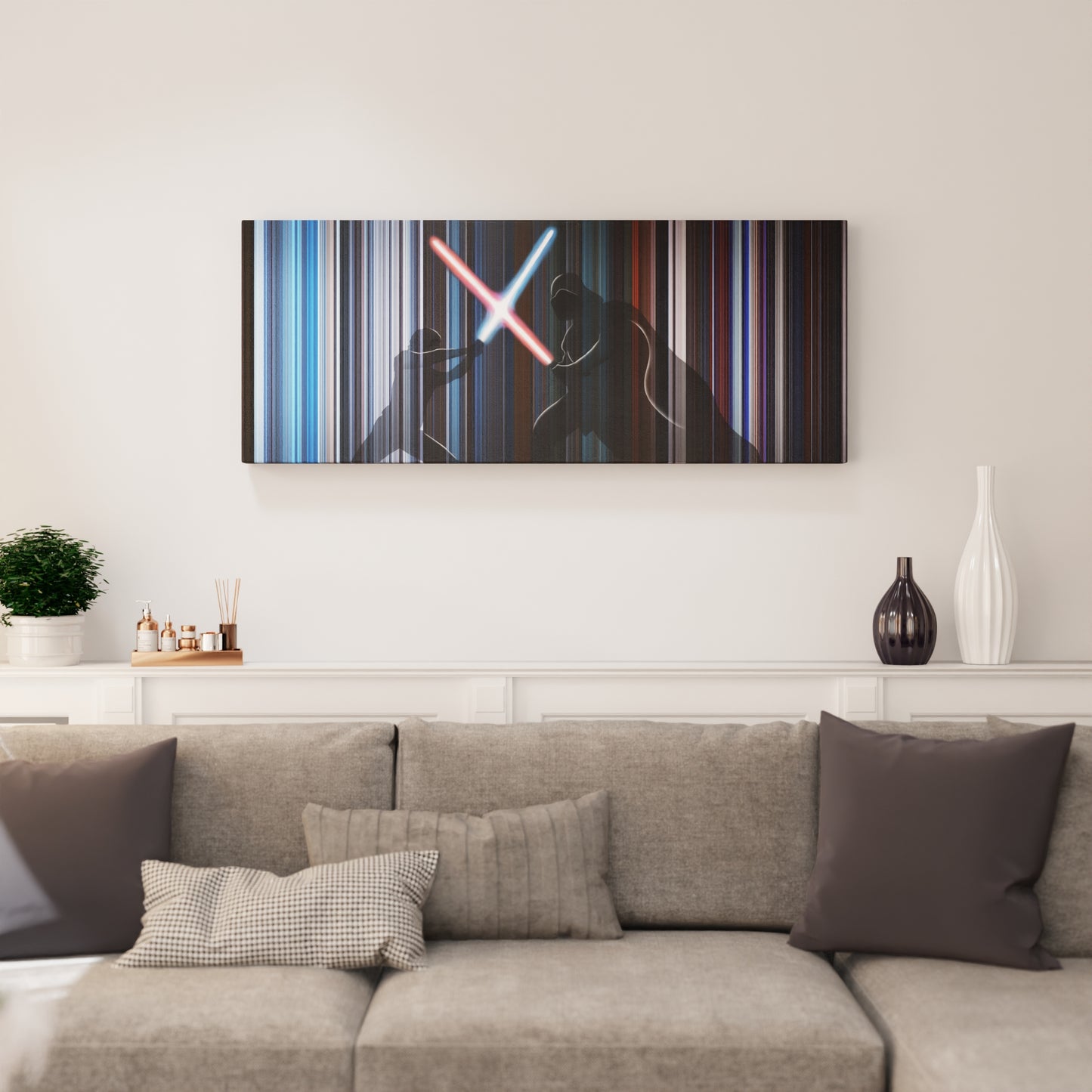 Living room interior with Star Wars: Episode V - The Empire Strikes Back Exclusive Edition Frome on the wall