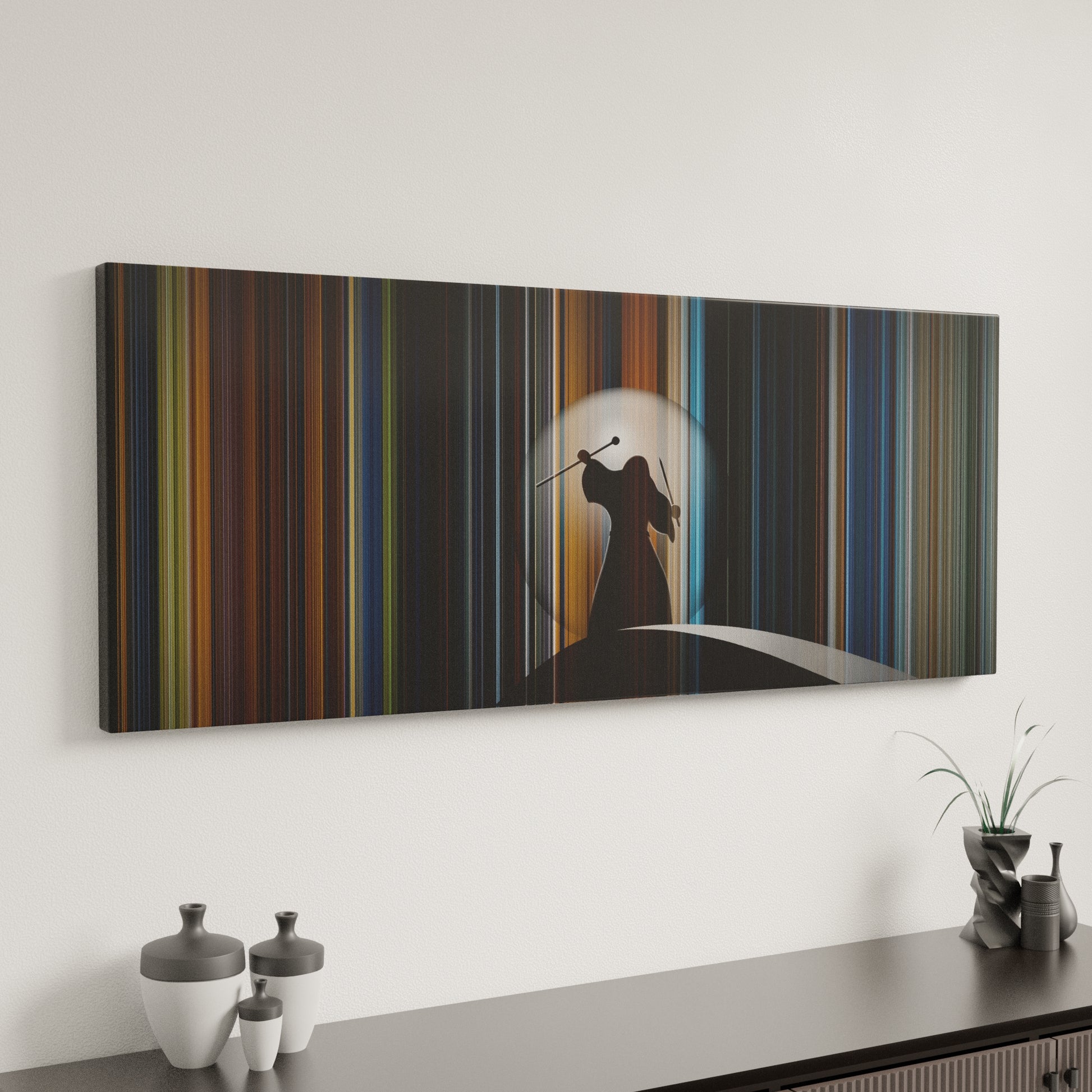 Minimal interior design with Lord of the Rings: The Fellowship of the Ring Exclusive Edition Frome on the wall