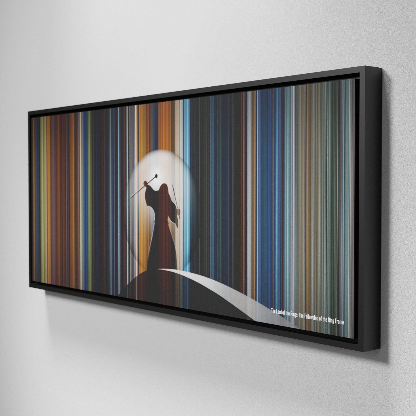 Side view of Framed Buff's of Lord of the Rings: The Fellowship of the Ring Exclusive Edition Frome on the wall