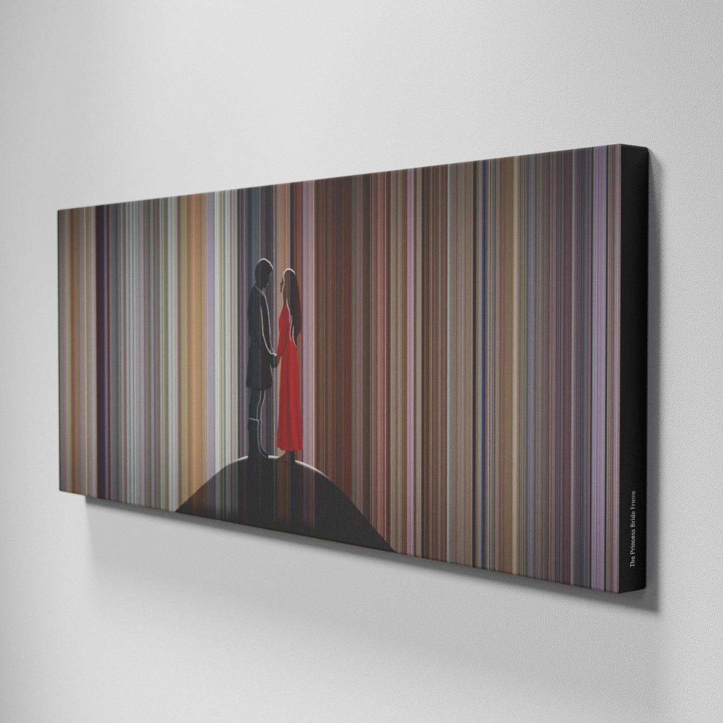 Side view of Buff's of The Princess Bride Exclusive Edition Frome on the wall