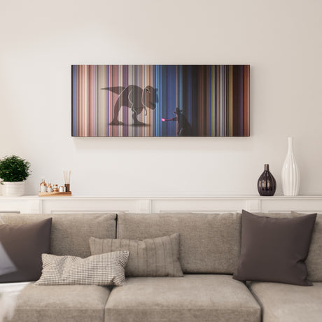 Jurassic Park canvas print in living room - film wall decor