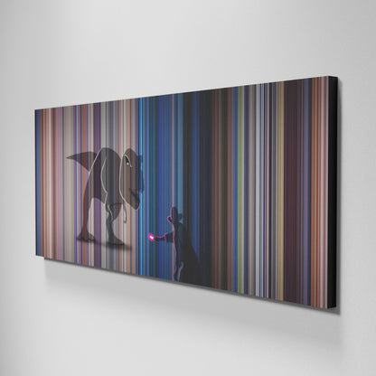 Side view of Basic of Jurassic Park Exclusive Edition Frome on the wall