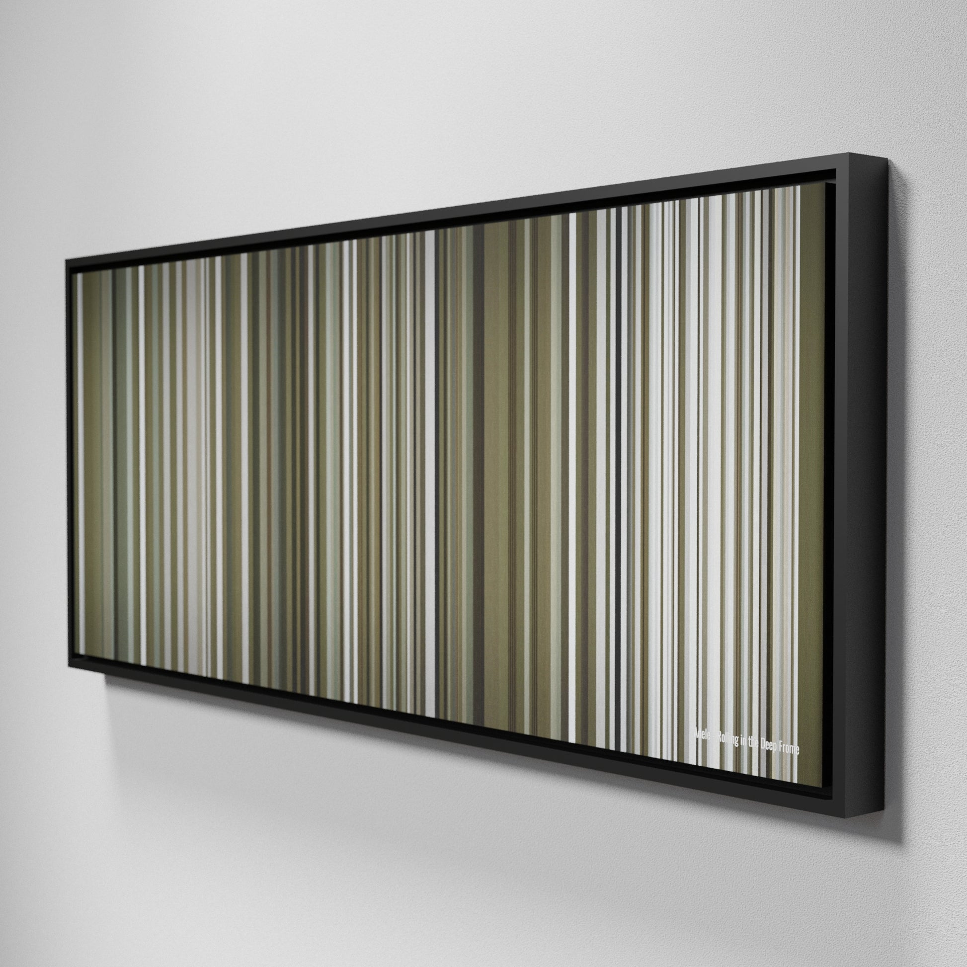 Side view of Framed Buff's of Adele - Rolling in the Deep Frome on the wall