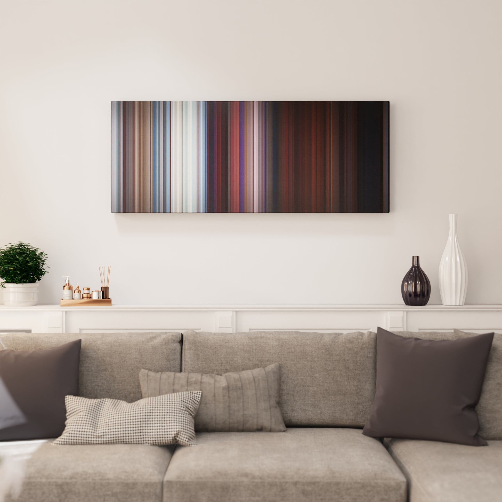 Living room interior with Ed Sheeran - Perfect Frome on the wall