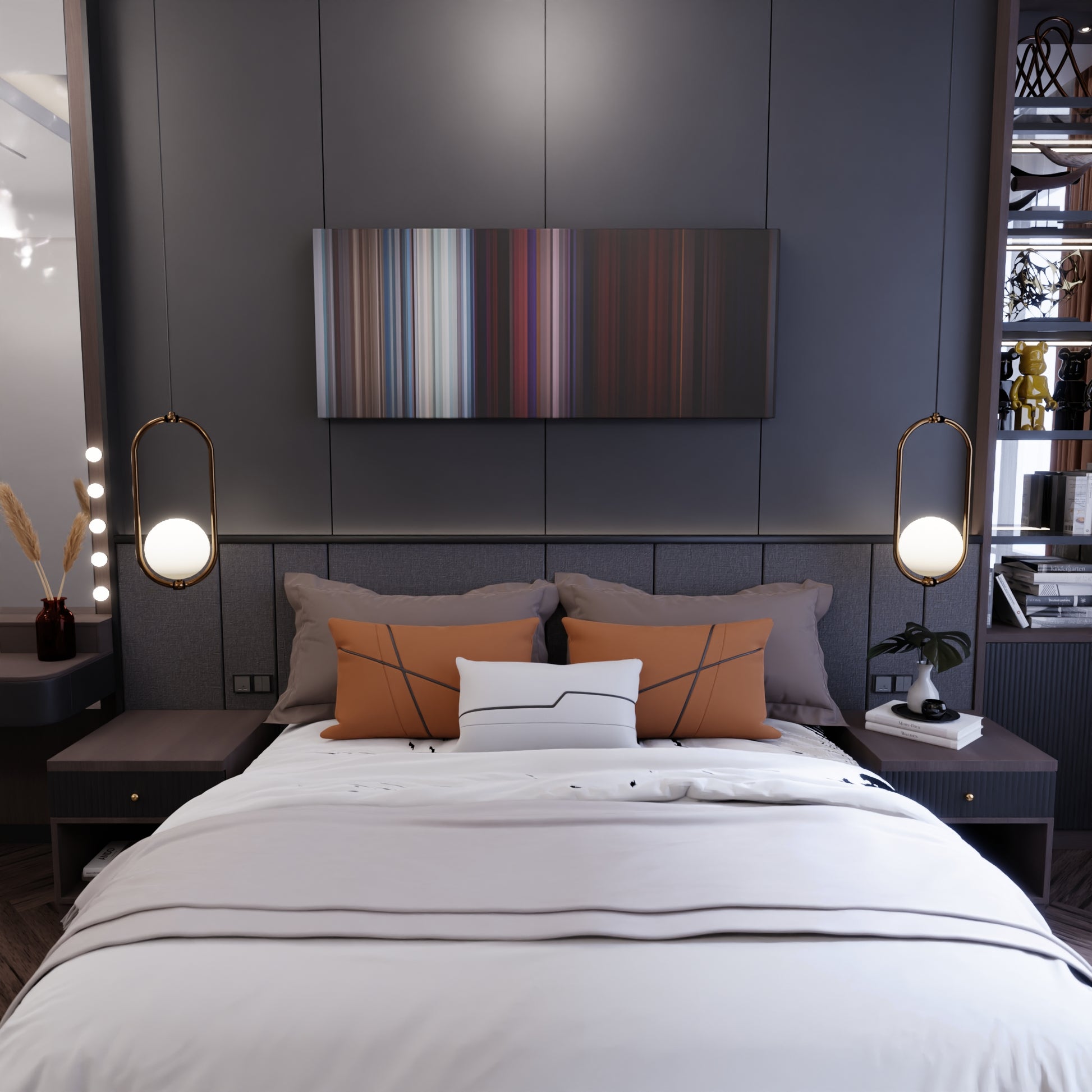 Bedroom interior with Ed Sheeran - Perfect Frome on the wall