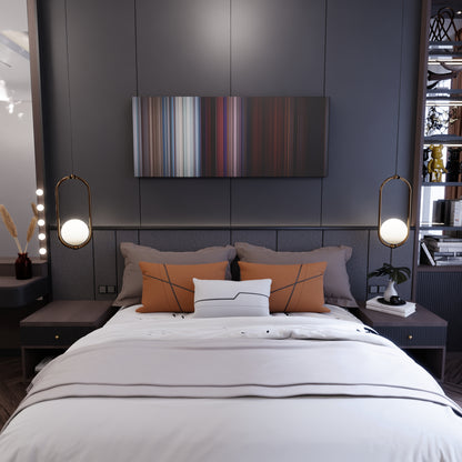 Bedroom interior with Ed Sheeran - Perfect Frome on the wall