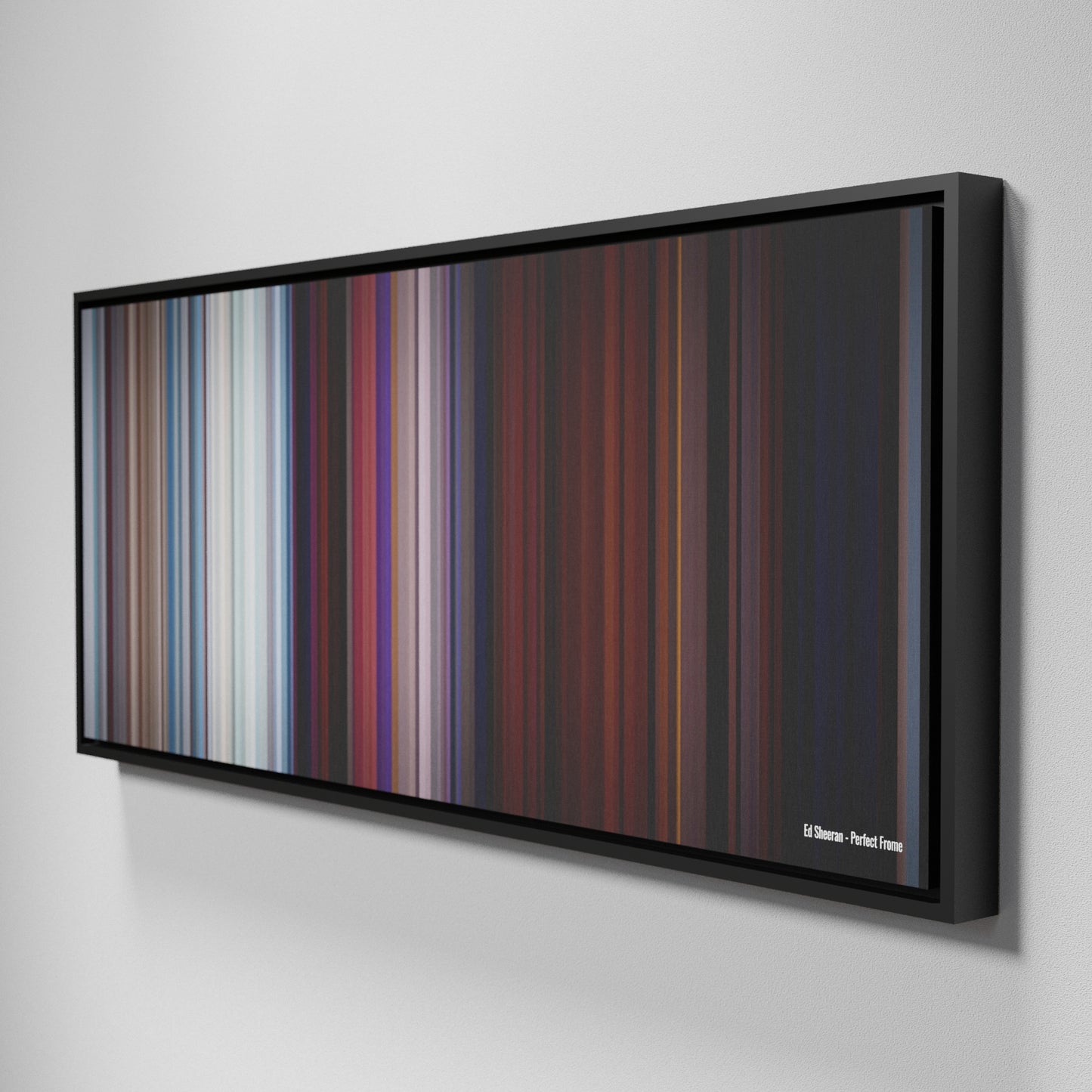 Side view of Framed Buff's of Ed Sheeran - Perfect Frome on the wall