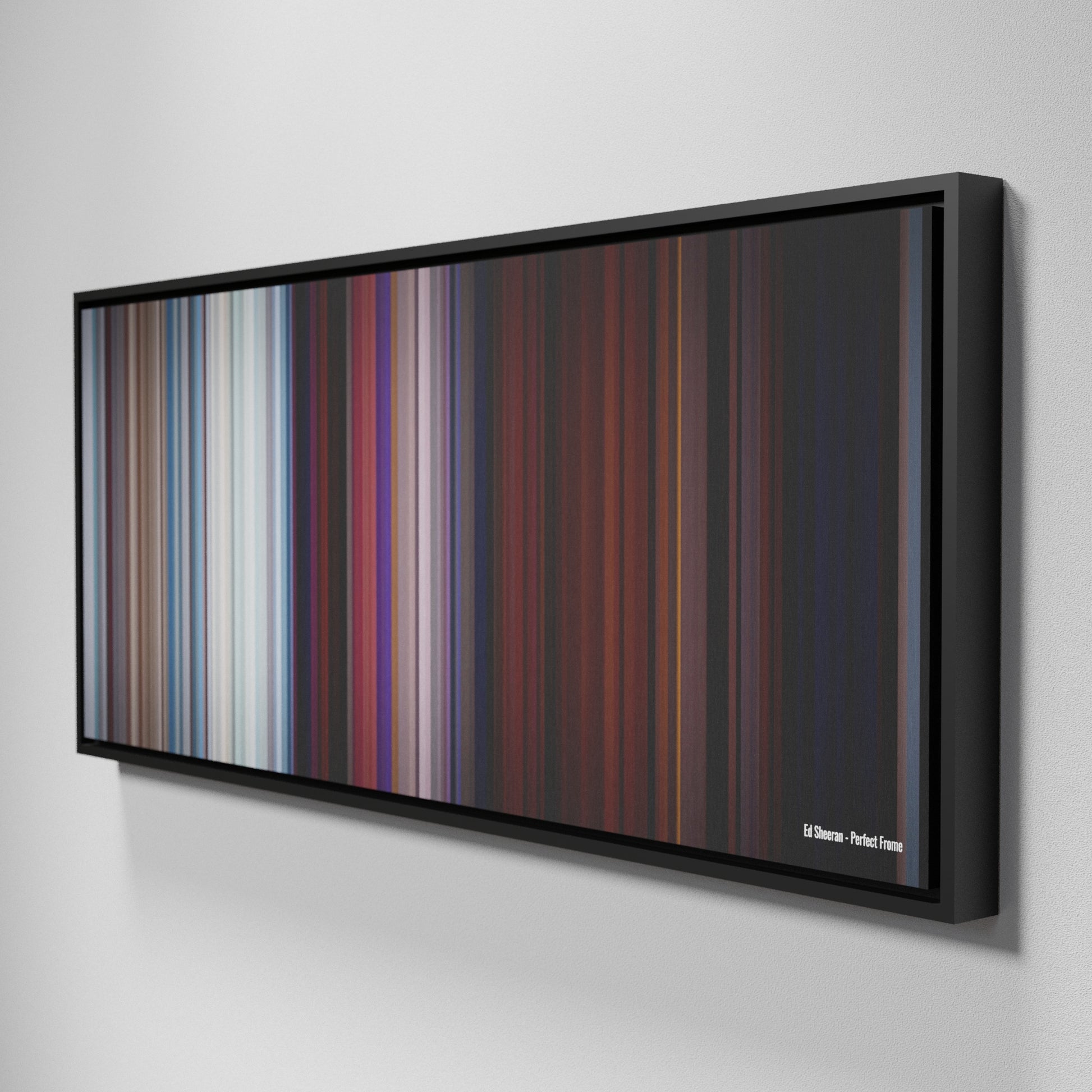 Side view of Framed Buff's of Ed Sheeran - Perfect Frome on the wall