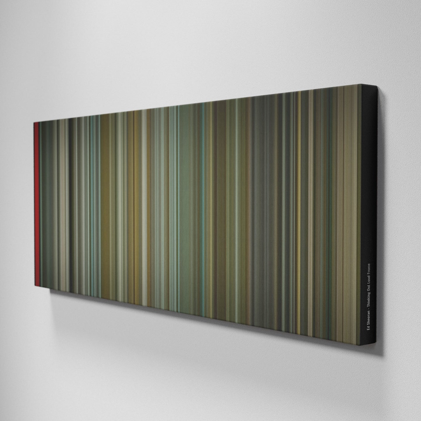 Side view of Buff's of Ed Sheeran - Thinking Out Loud Frome on the wall