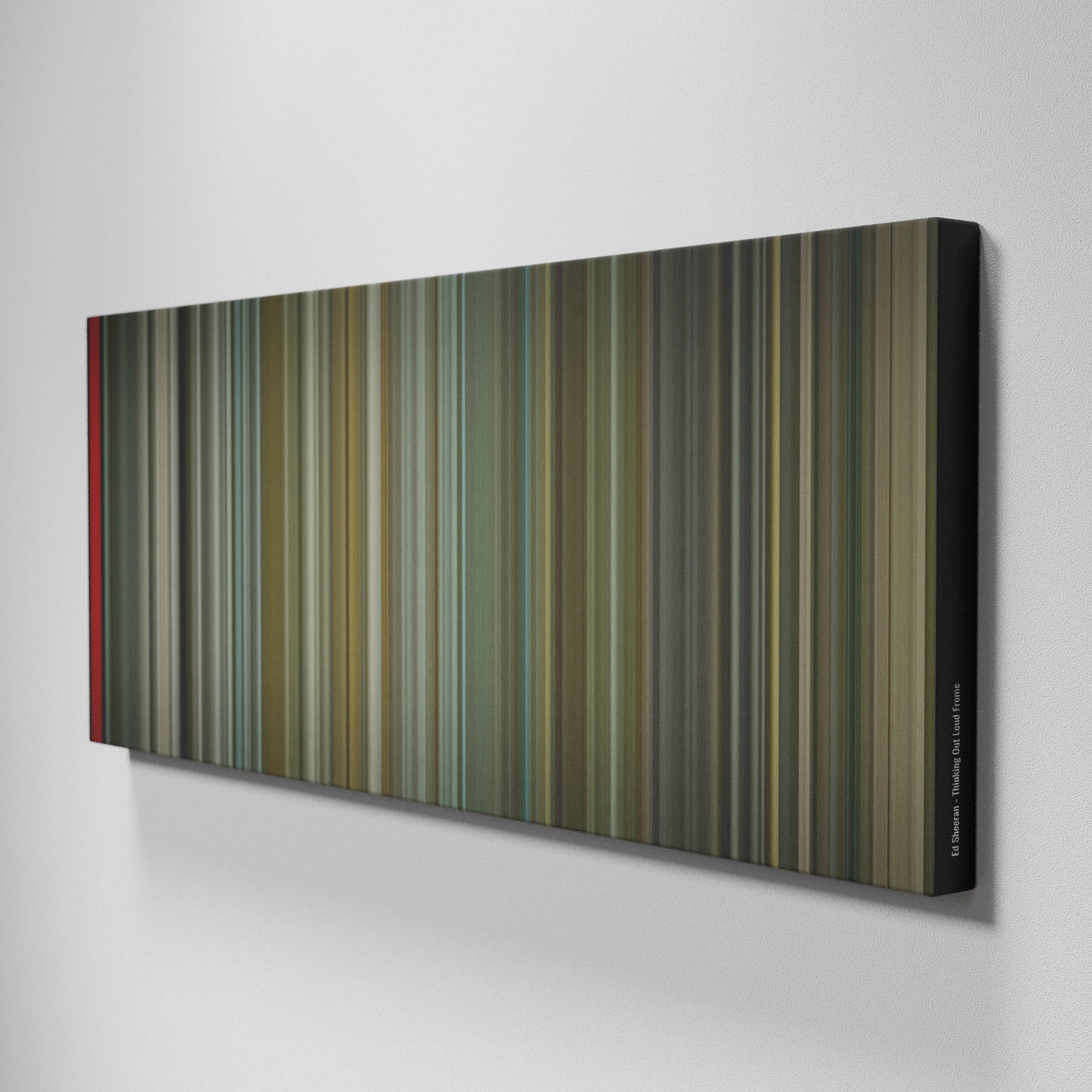 Side view of Buff's of Ed Sheeran - Thinking Out Loud Frome on the wall