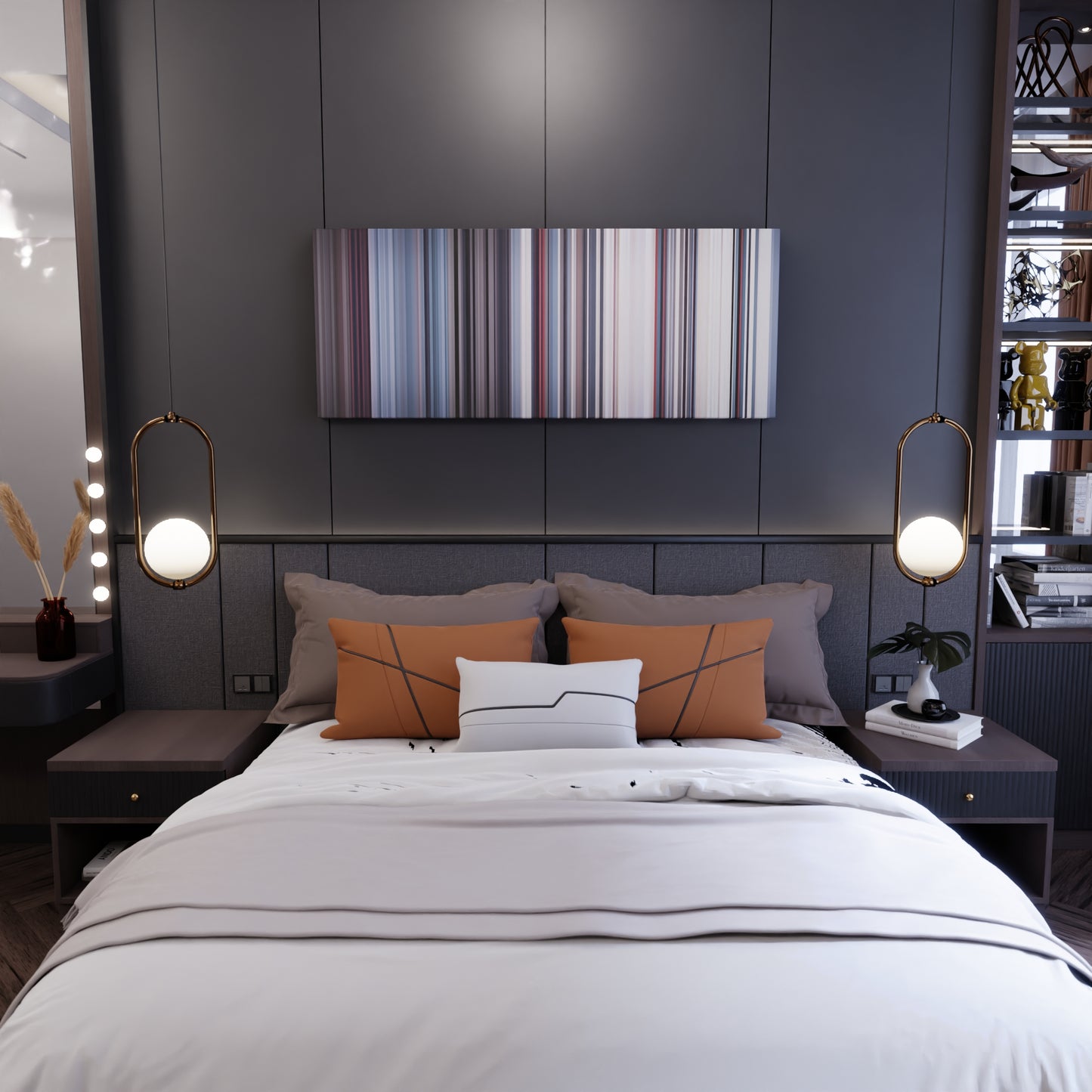 Bedroom interior with Taylor Swift - Shake It Off Frome on the wall