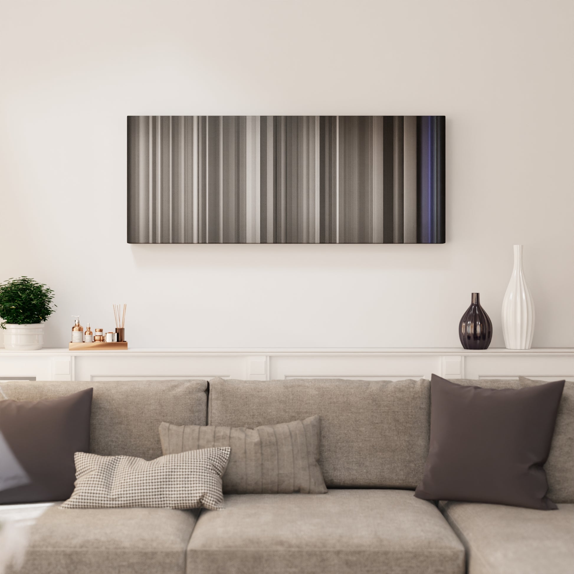 Living room interior with John Legend - All of Me Frome on the wall