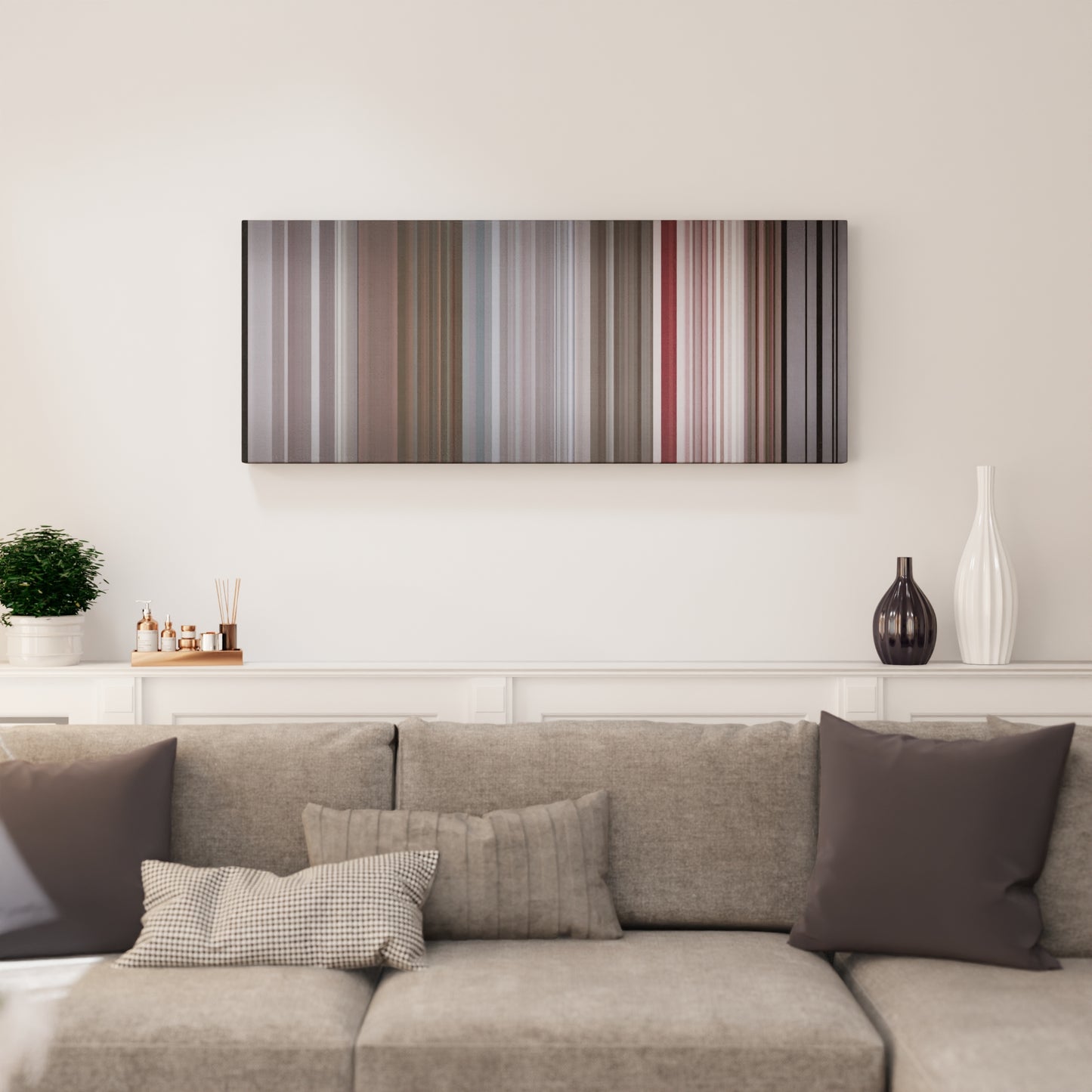 Living room interior with twenty one pilots - Stressed Out Frome on the wall