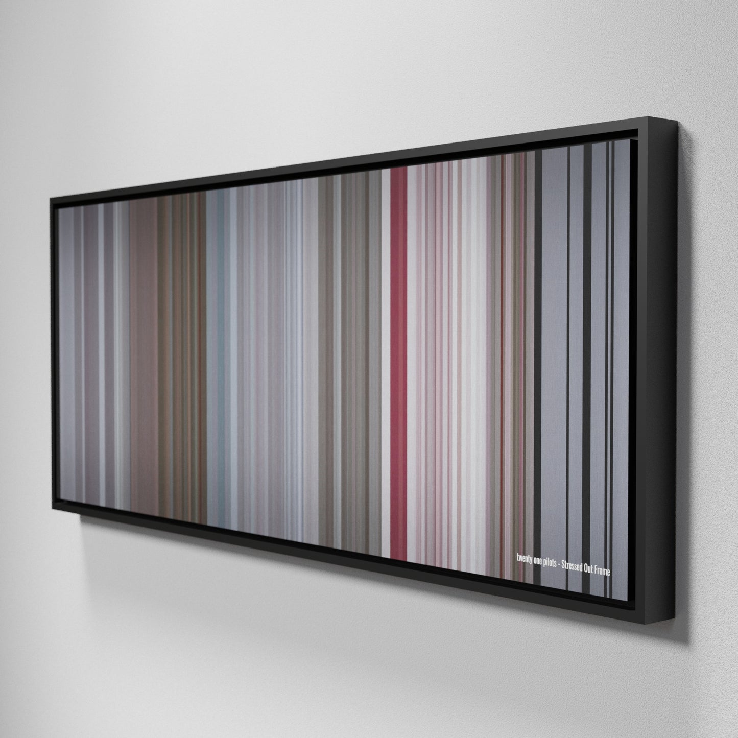 Side view of Framed Buff's of twenty one pilots - Stressed Out Frome on the wall