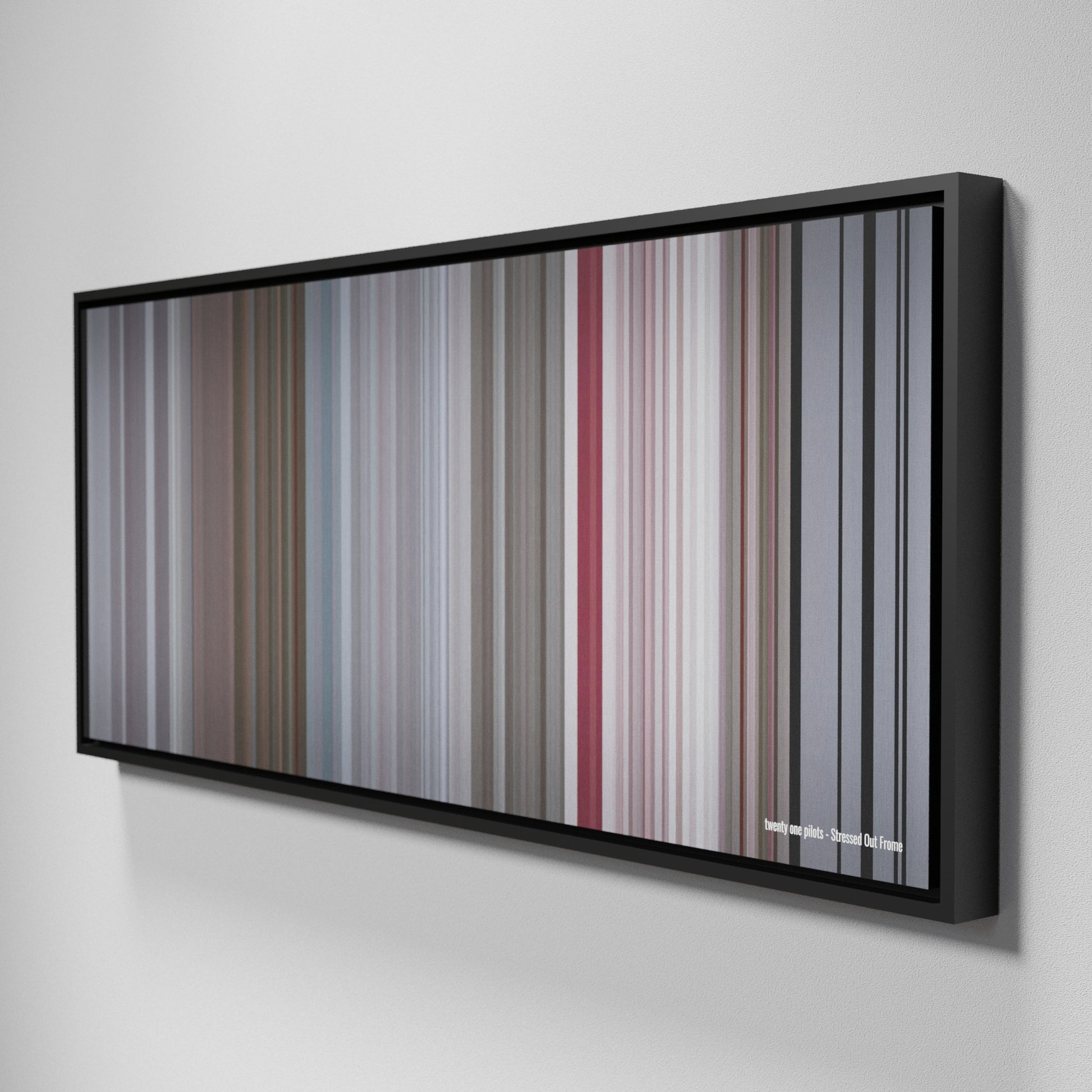 Side view of Framed Buff's of twenty one pilots - Stressed Out Frome on the wall