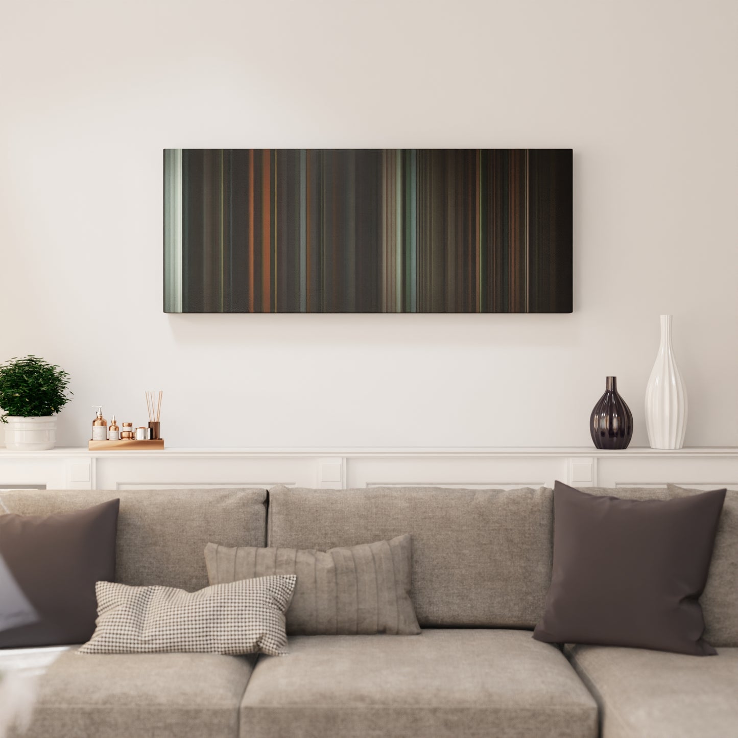 Living room interior with twenty one pilots - Heathens Frome on the wall