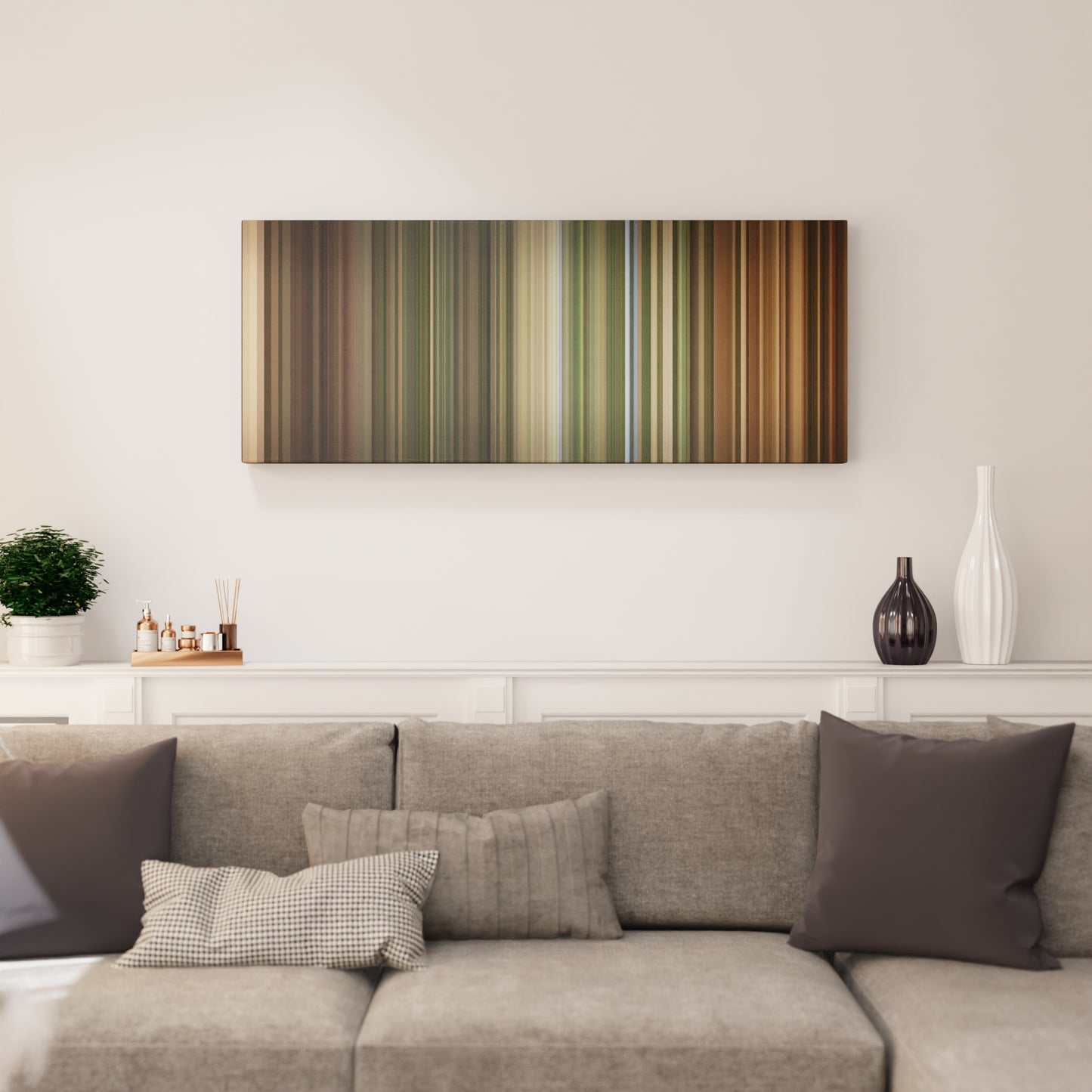 Living room interior with Coldplay - Adventure Of A Lifetime Frome on the wall