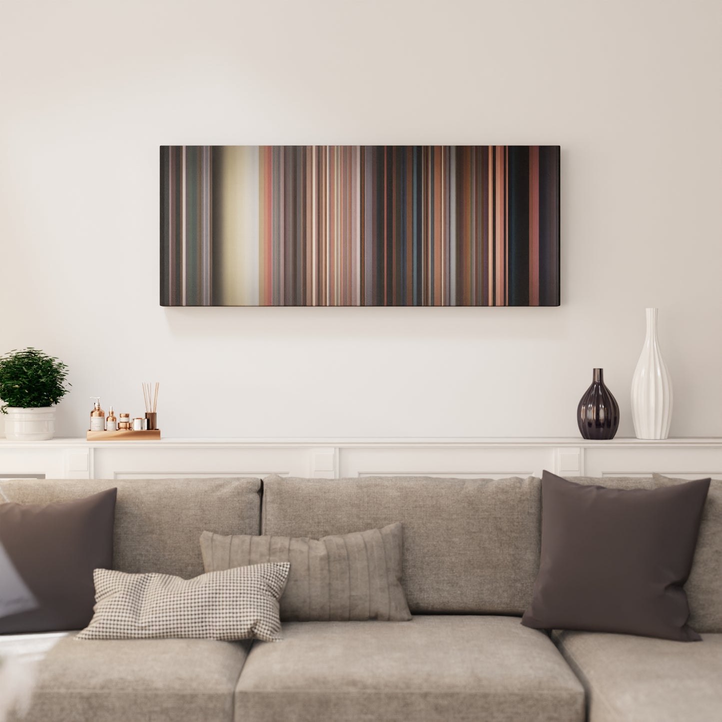 Living room interior with Coldplay - Hymn For The Weekend Frome on the wall