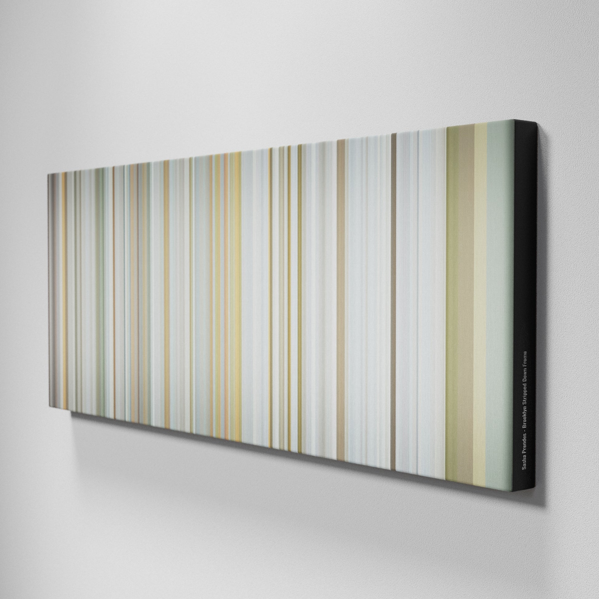 Side view of Buff's of Sasha Prendes - Brooklyn Stripped Down Frome on the wall