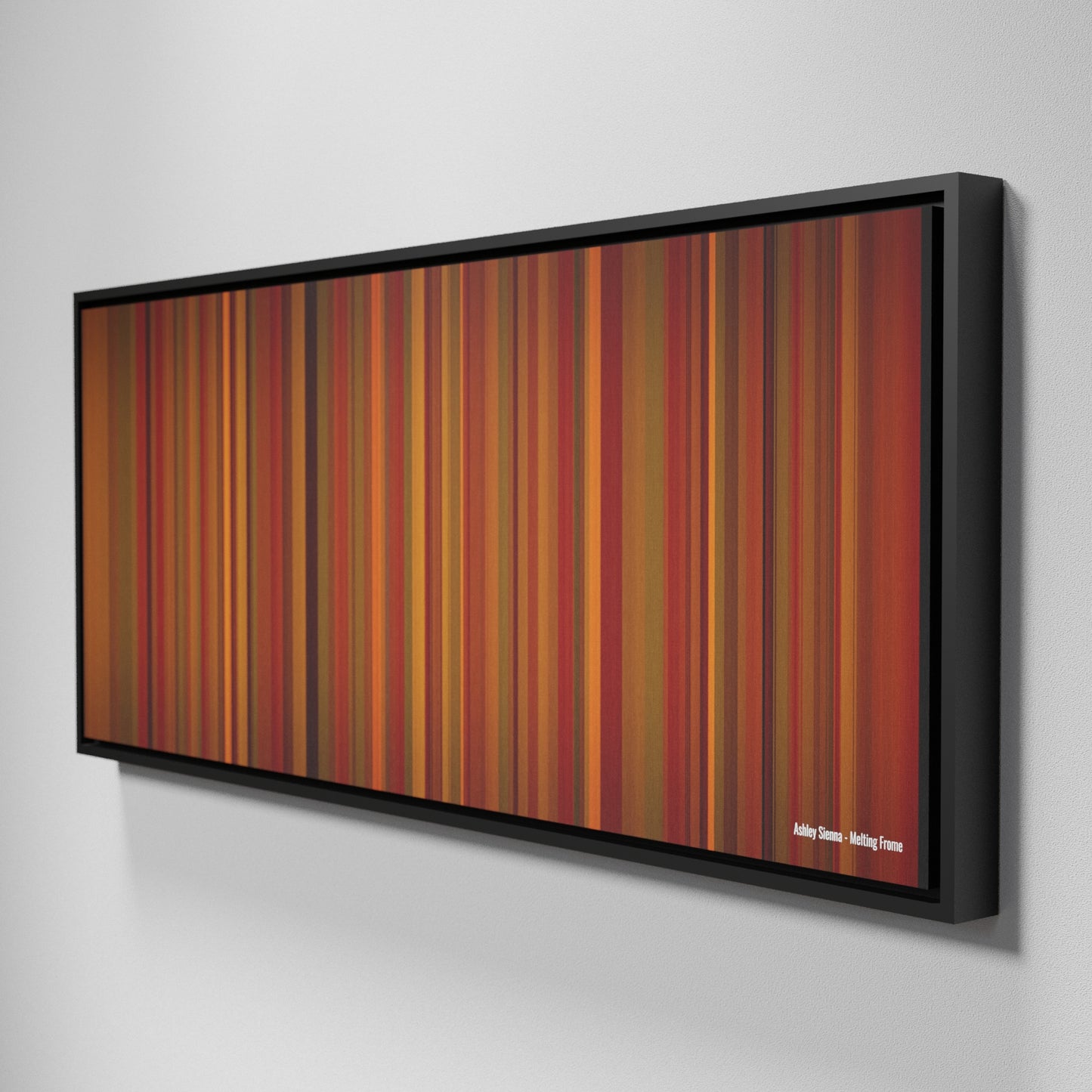 Side view of Framed Buff's of Ashley Sienna - Melting Frome on the wall