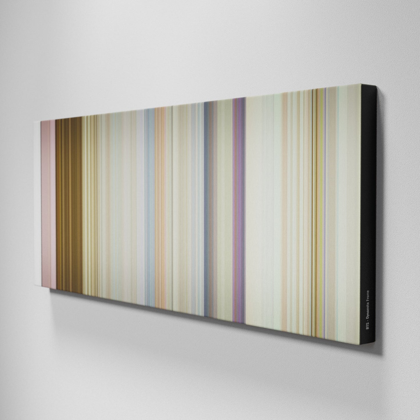 Side view of Buff's of BTS - Dynamite Frome on the wall