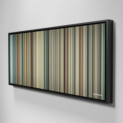 Side view of Framed Buff's of Into-The-Wild Frome on the wall