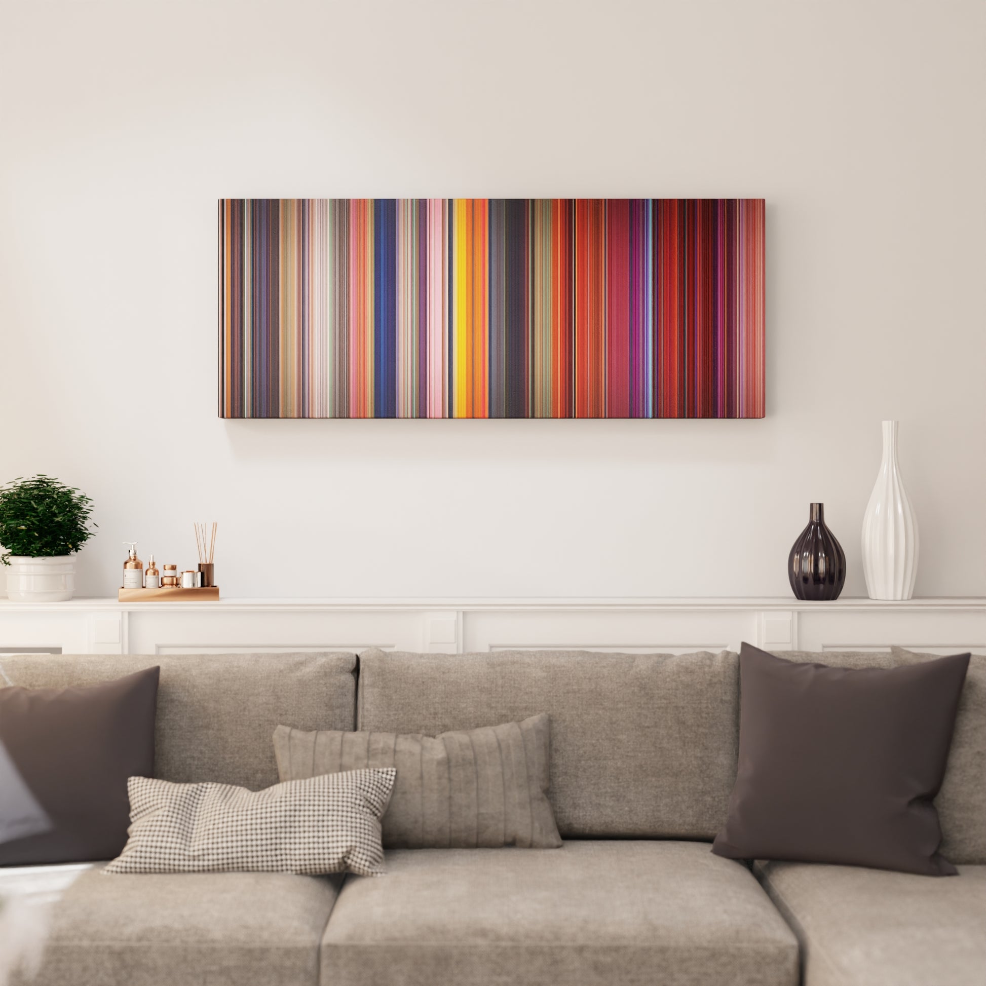 Living room interior with Cloudy-With-A-Chance-Of-Meatballs Frome on the wall