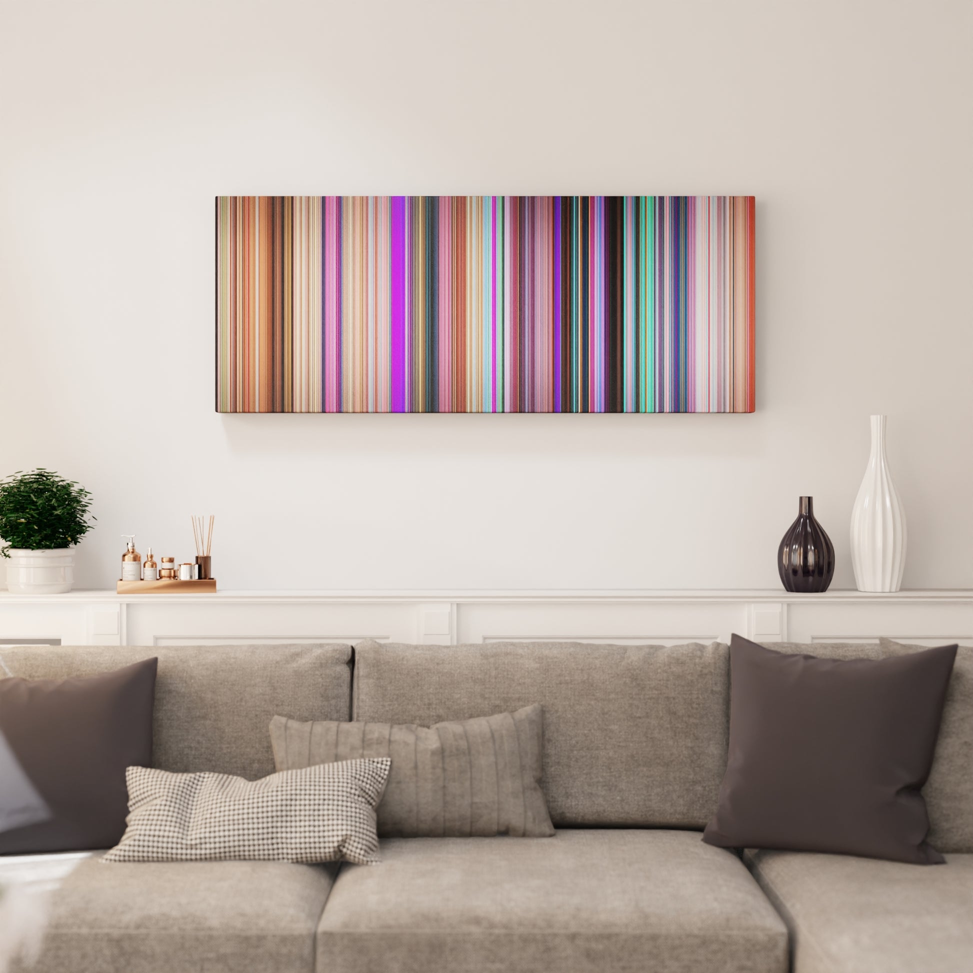 Living room interior with The-Mitchells-vs-the-Machines Frome on the wall