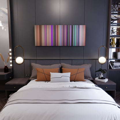 Bedroom interior with The-Mitchells-vs-the-Machines Frome on the wall