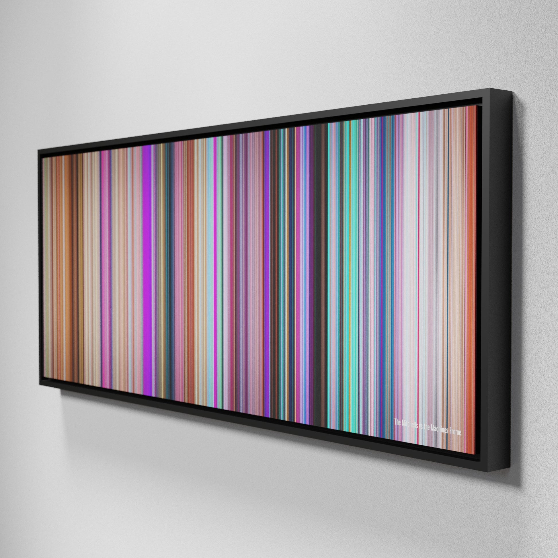 Side view of Framed Buff's of The-Mitchells-vs-the-Machines Frome on the wall